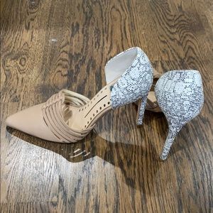 Cute brown, white and black heels